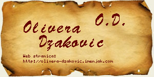 Olivera Džaković vizit kartica